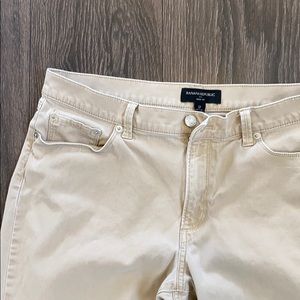 Khaki, Banana Republic size 12, slim fit